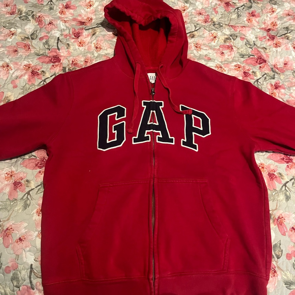 GAP Bold Red Full-Zip Hoodie